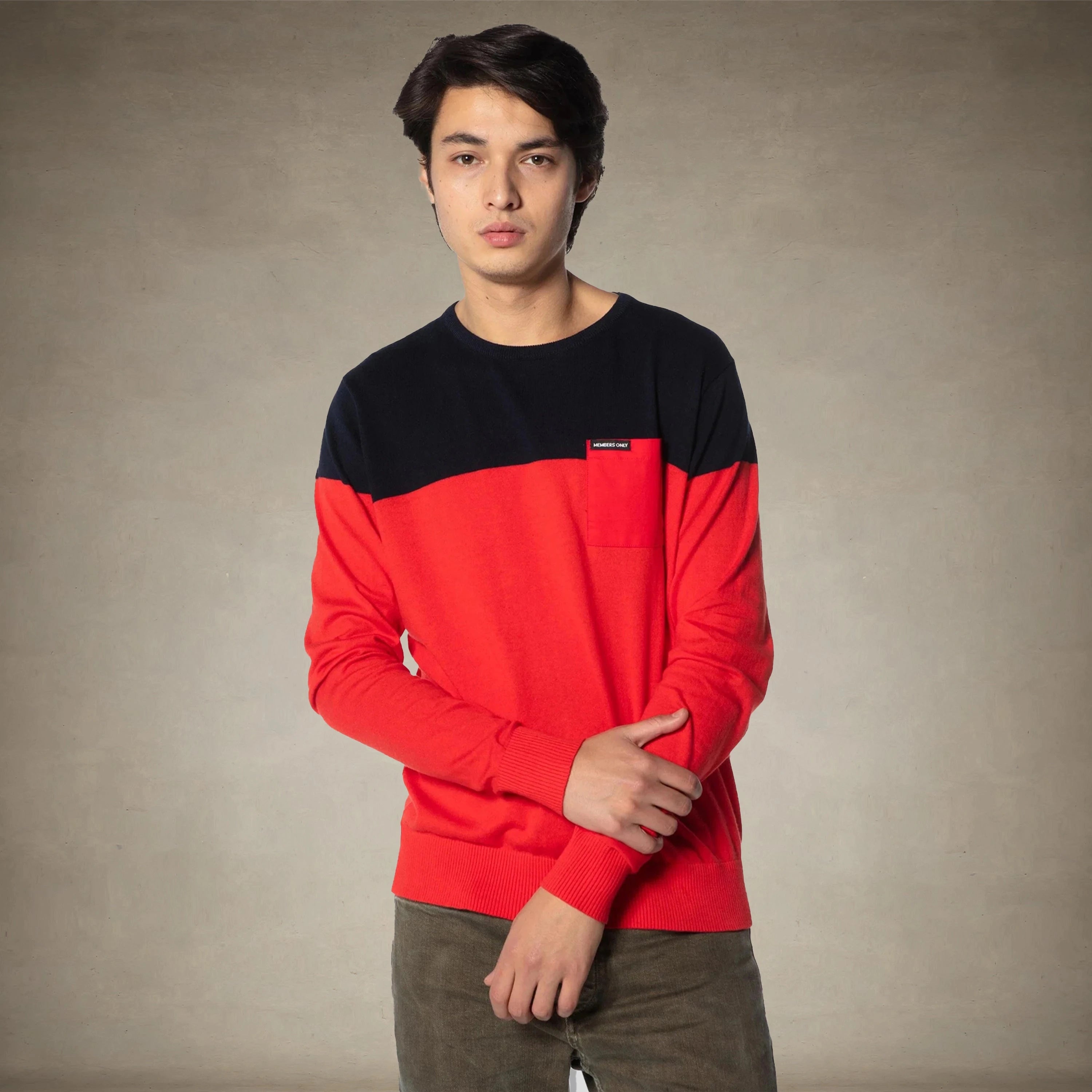 Men's Color Block Pullover Sweater - FINAL SALE Mens Shirt Members Only® 