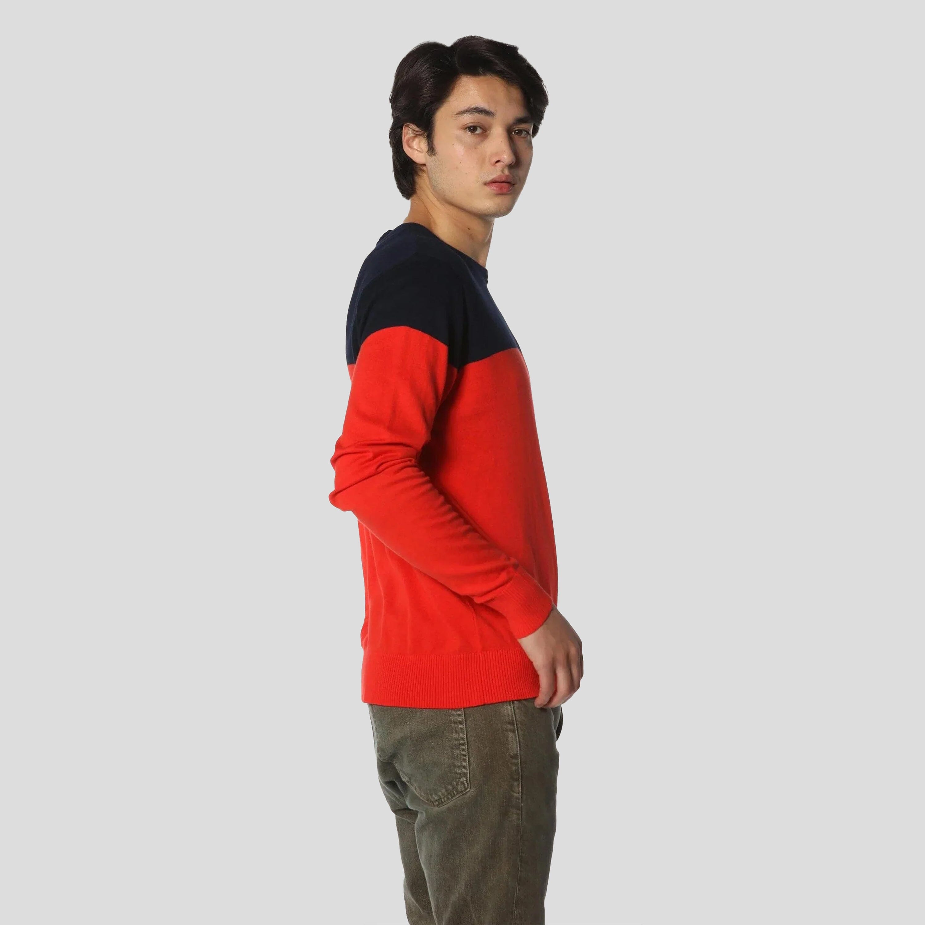 Men's Color Block Pullover Sweater - FINAL SALE Mens Shirt Members Only 