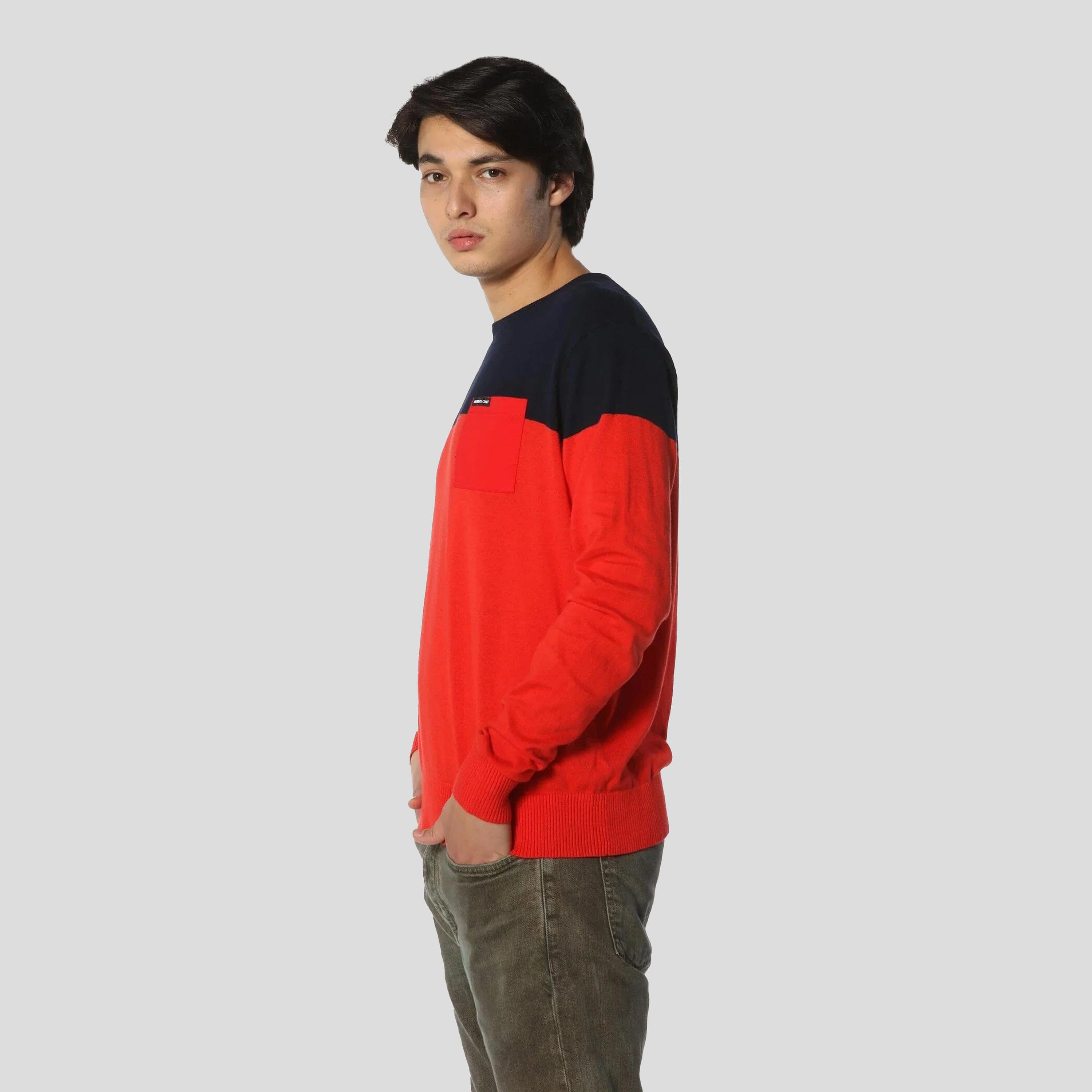 Men's Color Block Pullover Sweater - FINAL SALE Mens Shirt Members Only 