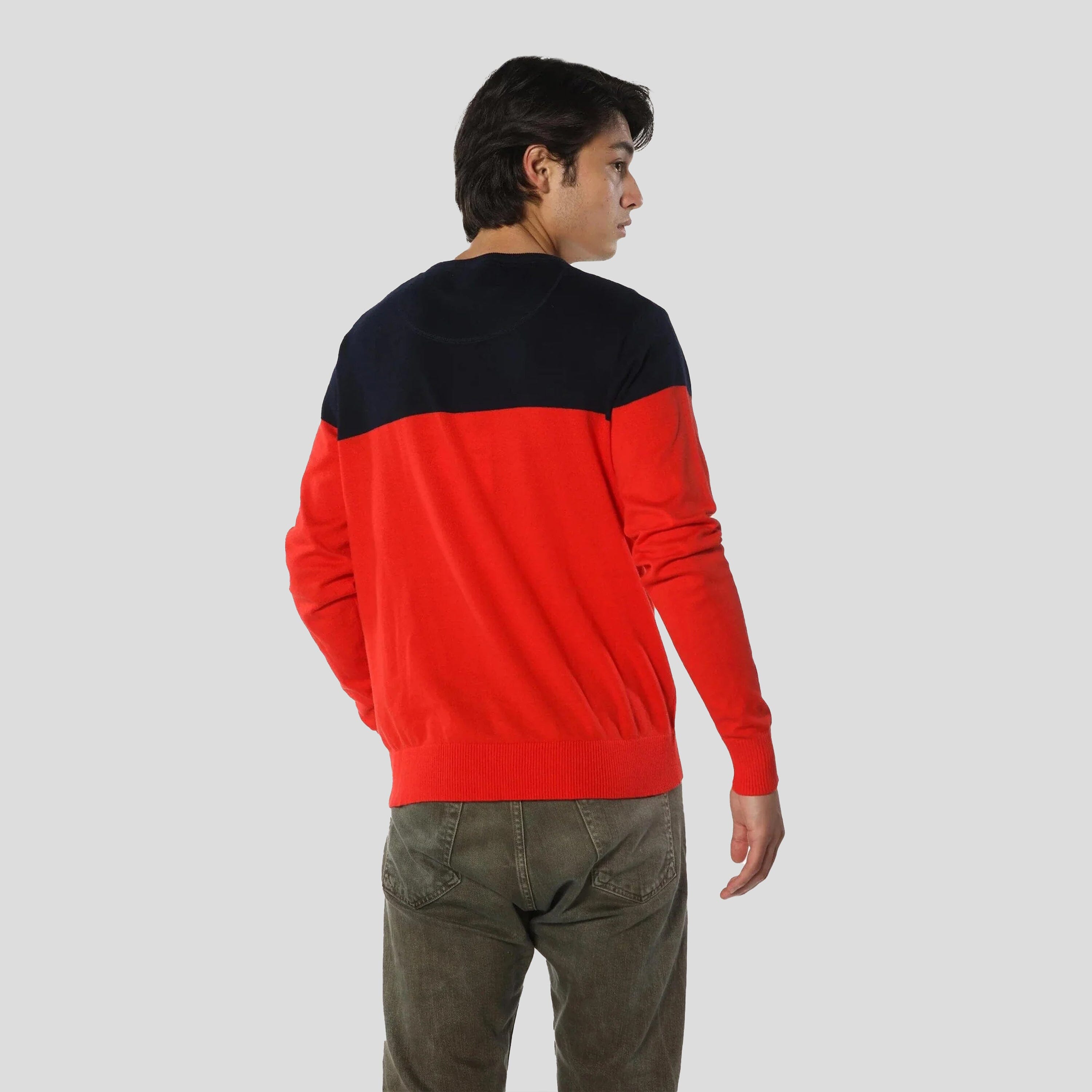 Men's Color Block Pullover Sweater - FINAL SALE Mens Shirt Members Only 