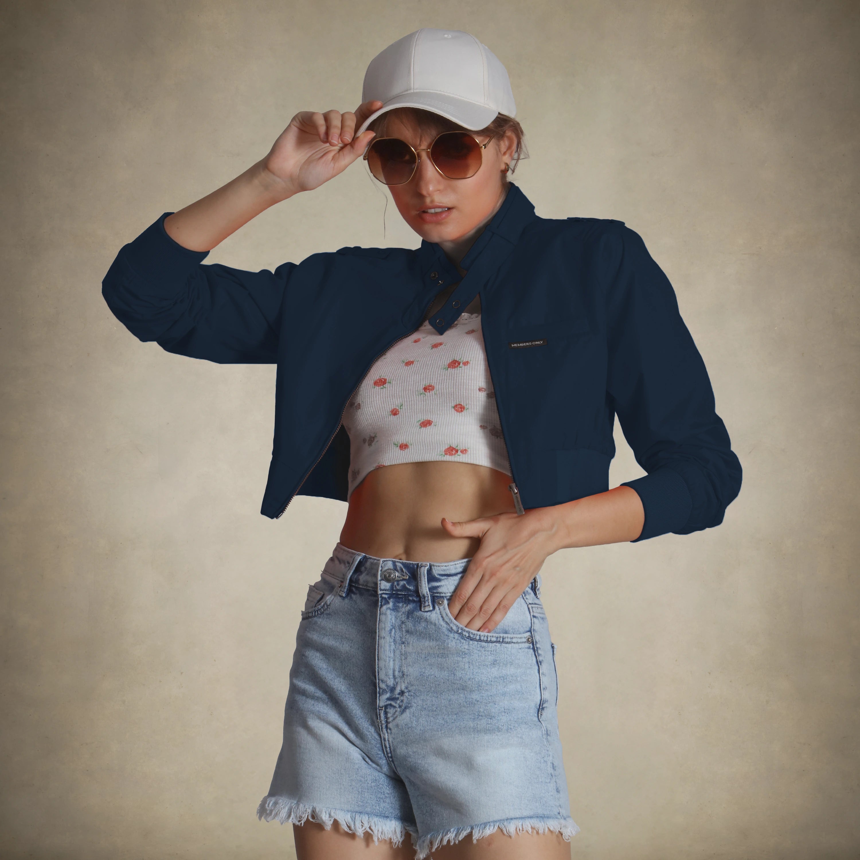 Women's Mini Cropped Racer Jacket