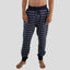 Men's Flannel Jogger Lounge Pants - Black/Grey Men's Sleep Pant Members Only 