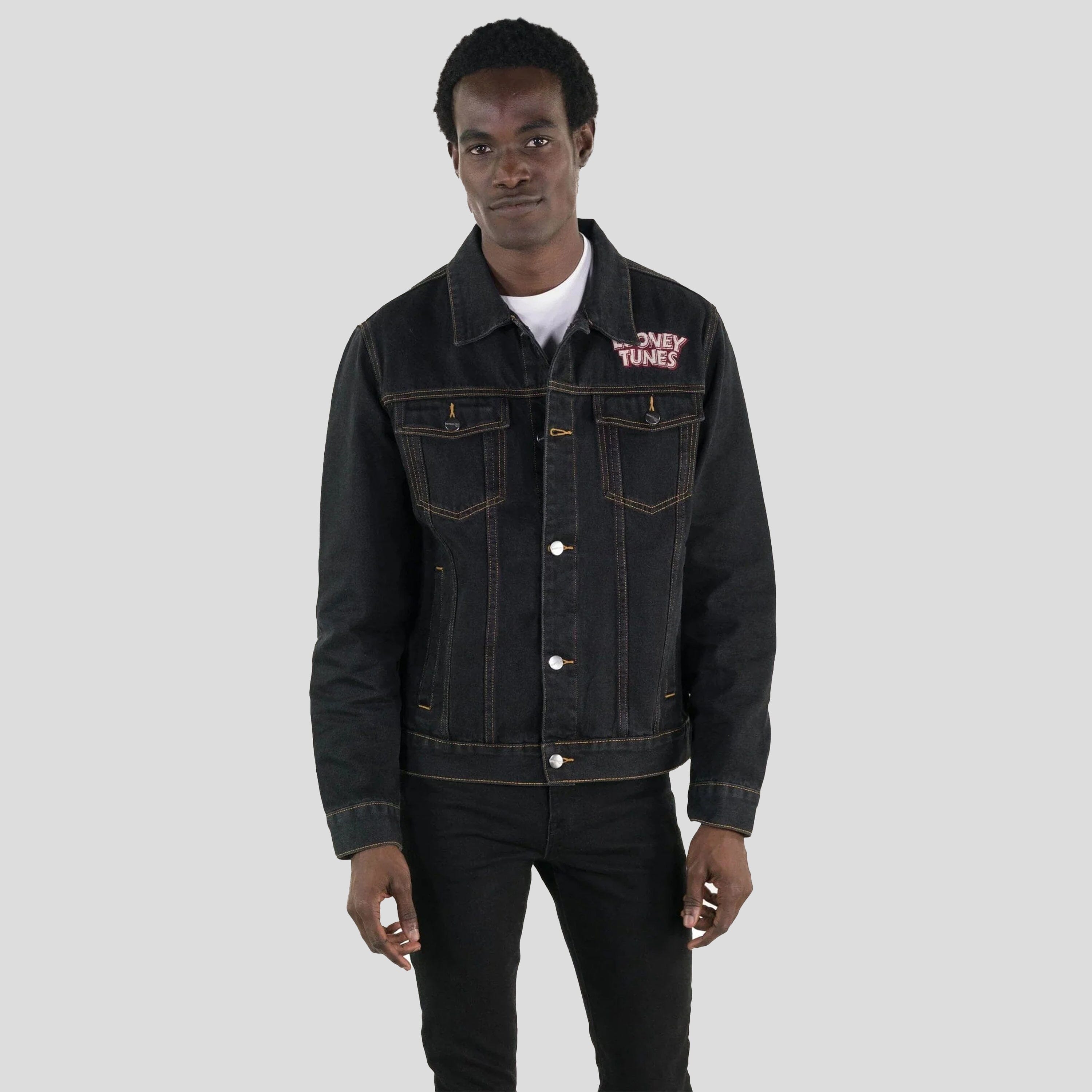 Men's Looney Tunes Denim Trucker Jacket - FINAL SALE Men's Jackets Members Only 