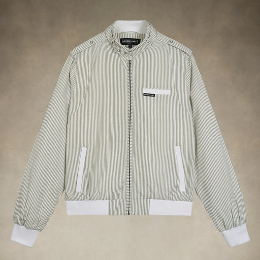 Women's Oversized Seersucker Iconic Racer Jacket