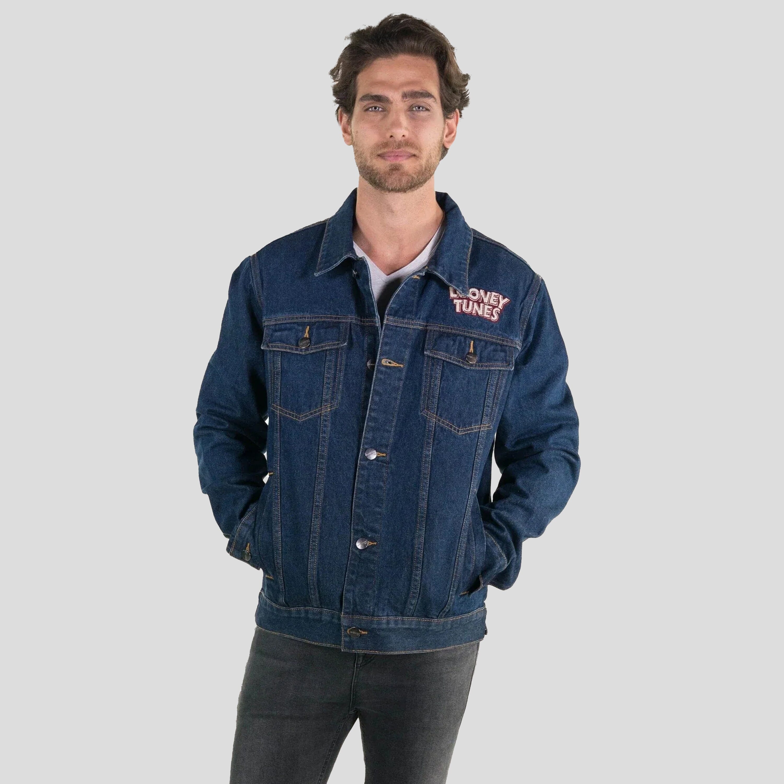 Men's Looney Tunes Denim Trucker Jacket - FINAL SALE Men's Jackets Members Only 