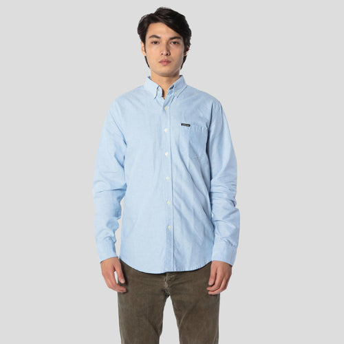 Oxford Button-Up Dress Shirt - FINAL SALE Mens Shirt Members Only Blue Small 