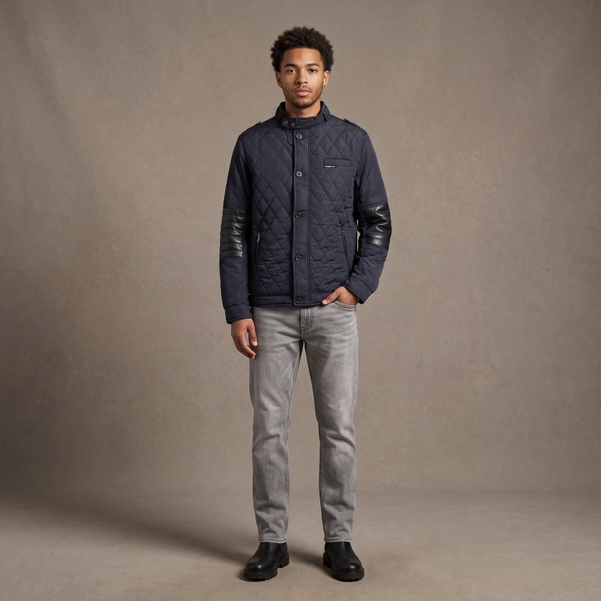 Men's quilted outerwear jacket