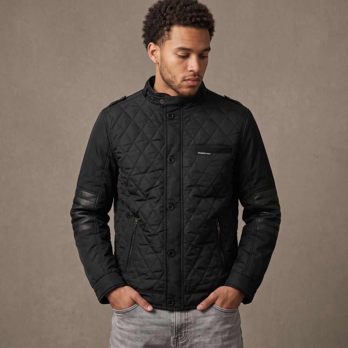 Members Only Men's Belmont Quilted jacket - Black