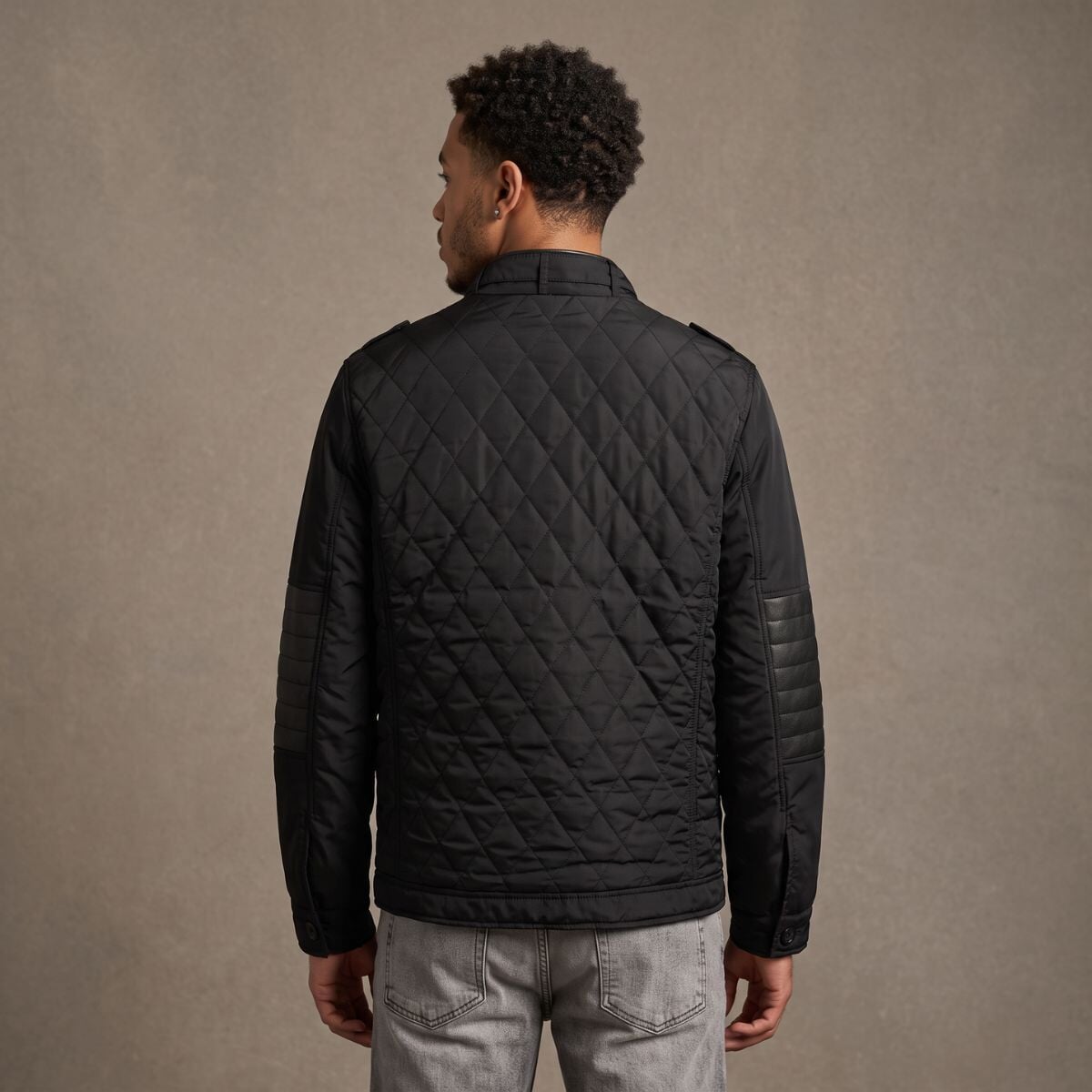 Members Only Men's Quilted jacket - Back View