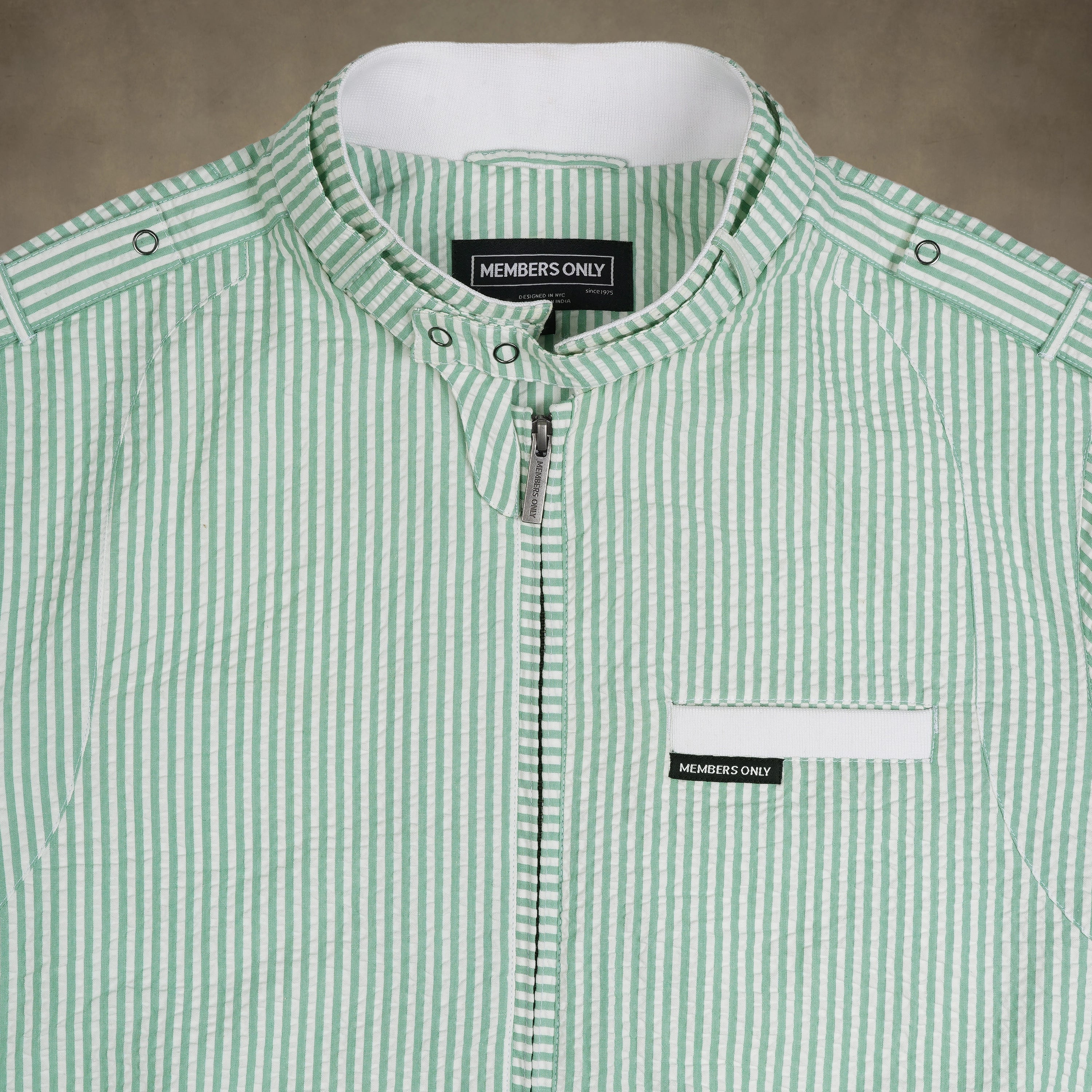 Men's Seersucker Iconic Racer Jacket