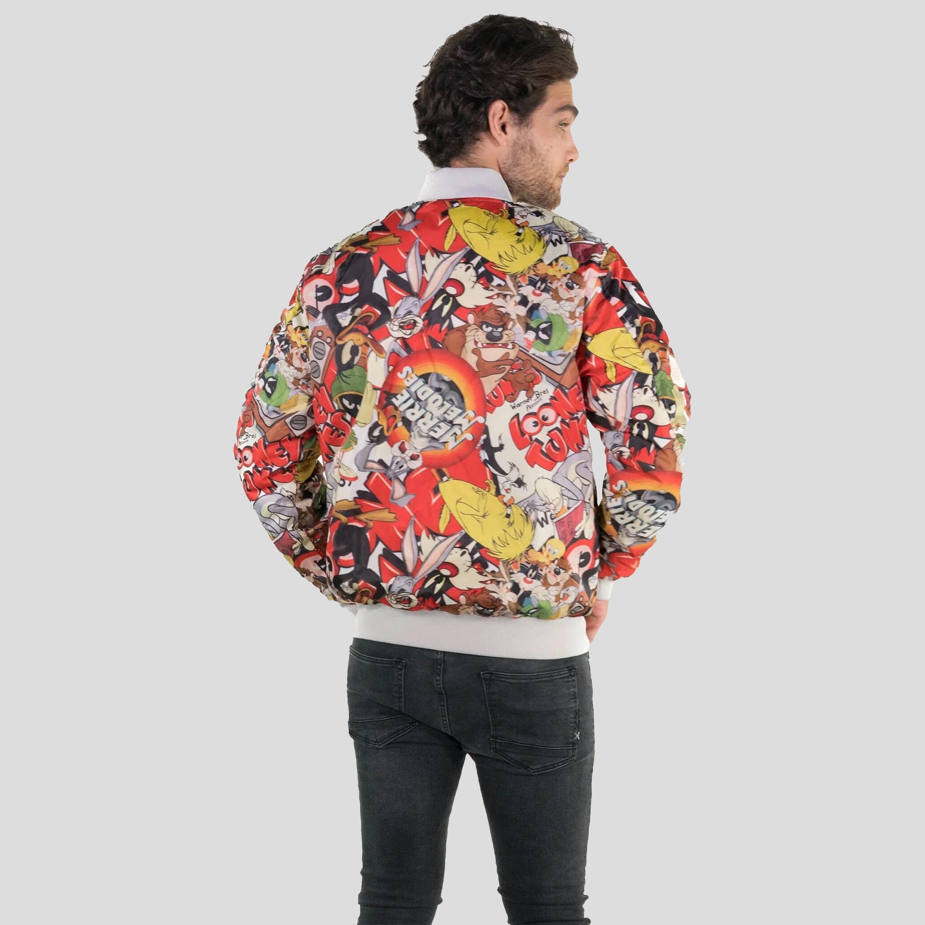 Men's Looney Tunes Vintage Mash Print Jacket - FINAL SALE Men's Jackets Members Only 