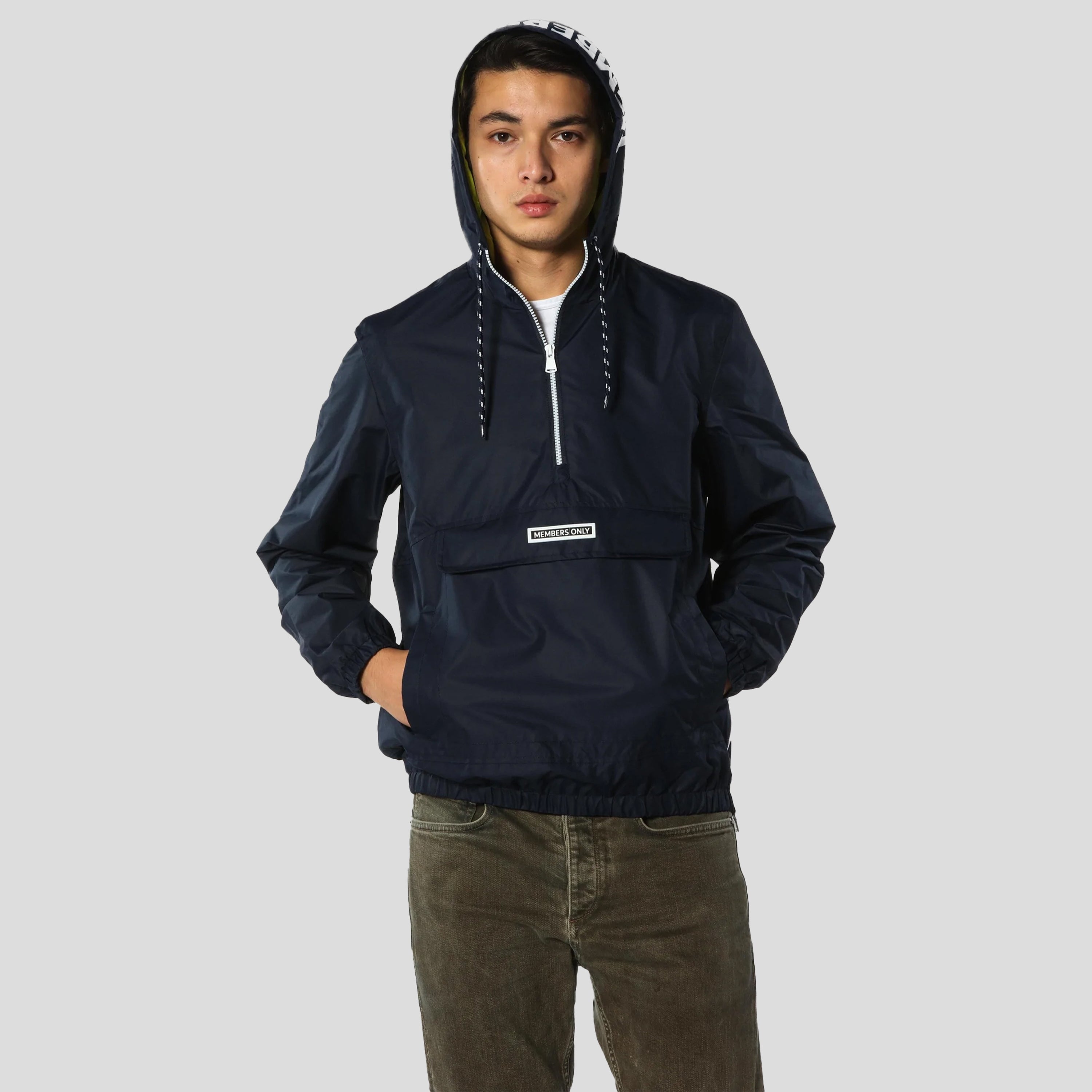 Men's Solid Popover Jacket Men's Jackets Members Only 