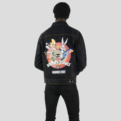 Men's Looney Tunes Denim Trucker Jacket - FINAL SALE Men's Jackets Members Only 