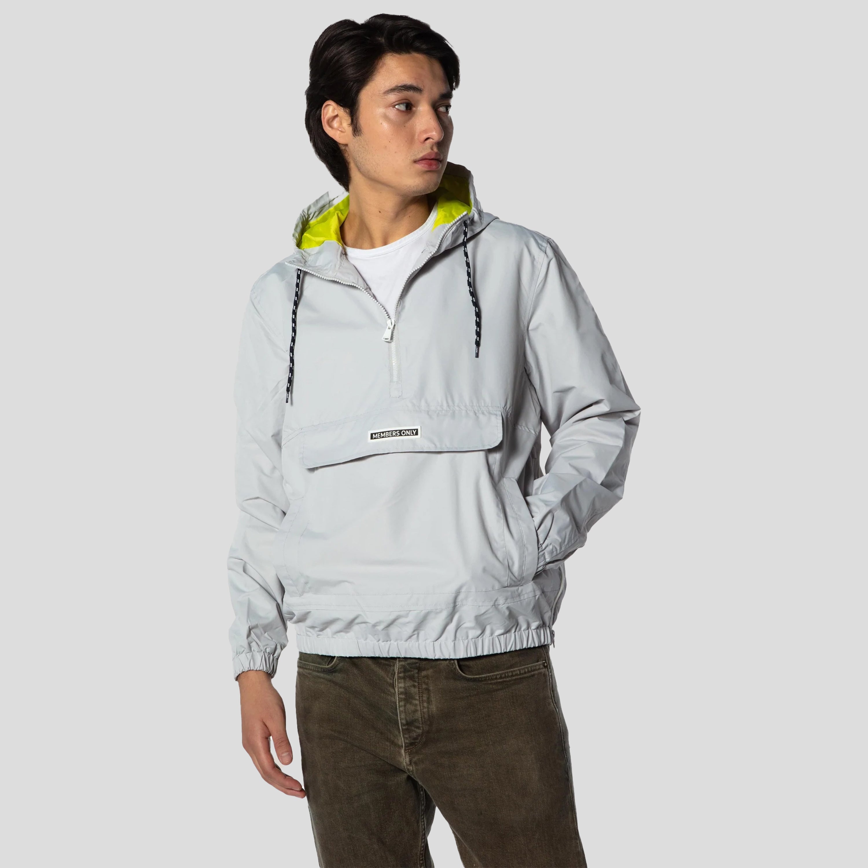 Men's Solid Popover Jacket Men's Jackets Members Only 