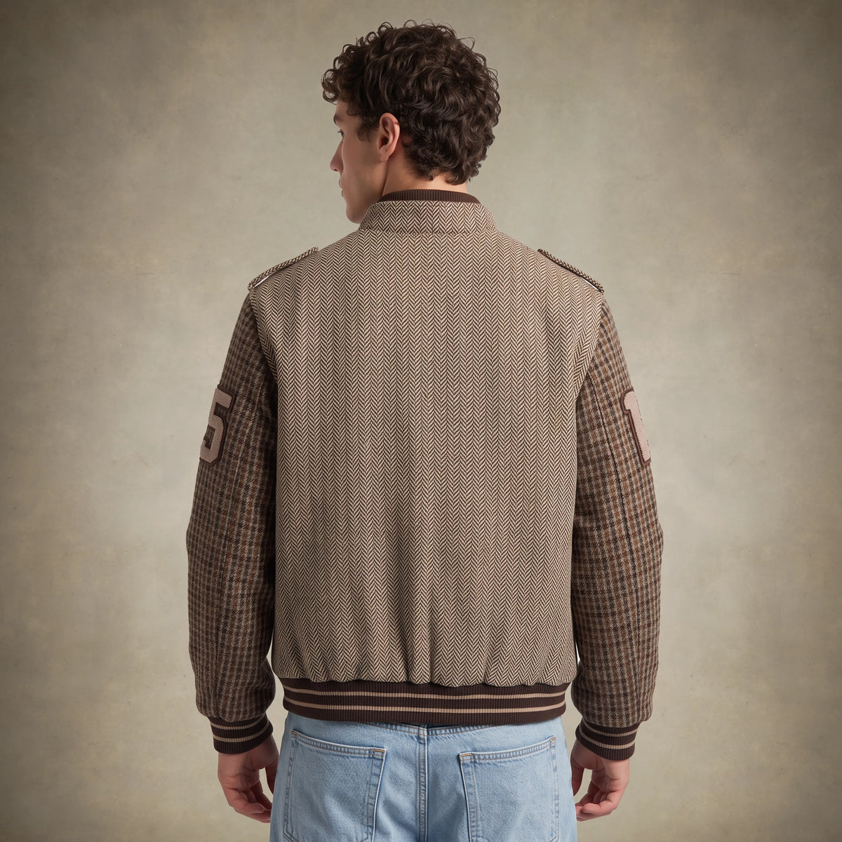 Men's Tweed Varsity Jacket