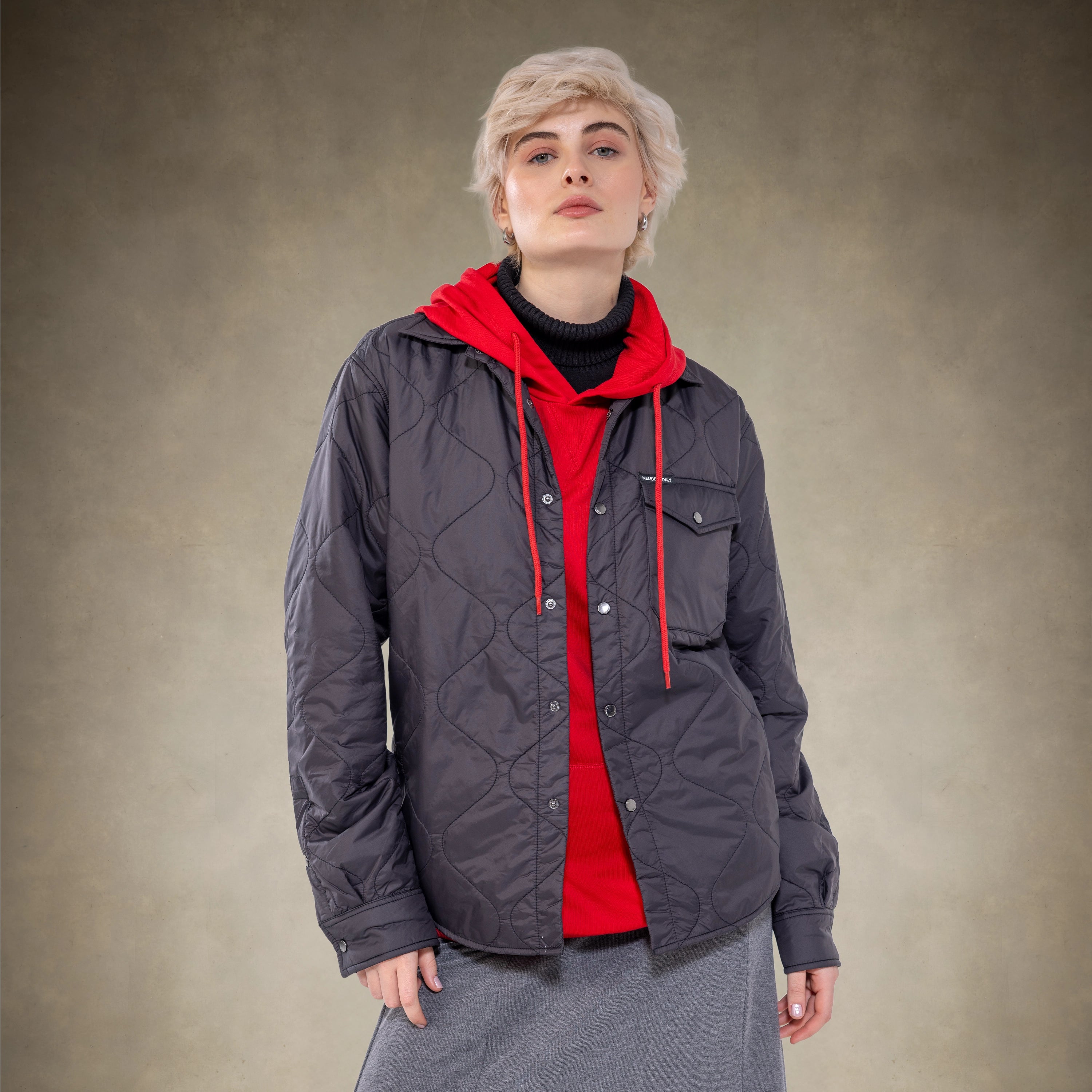 Women's Oversized Quilted Shirt Jacket