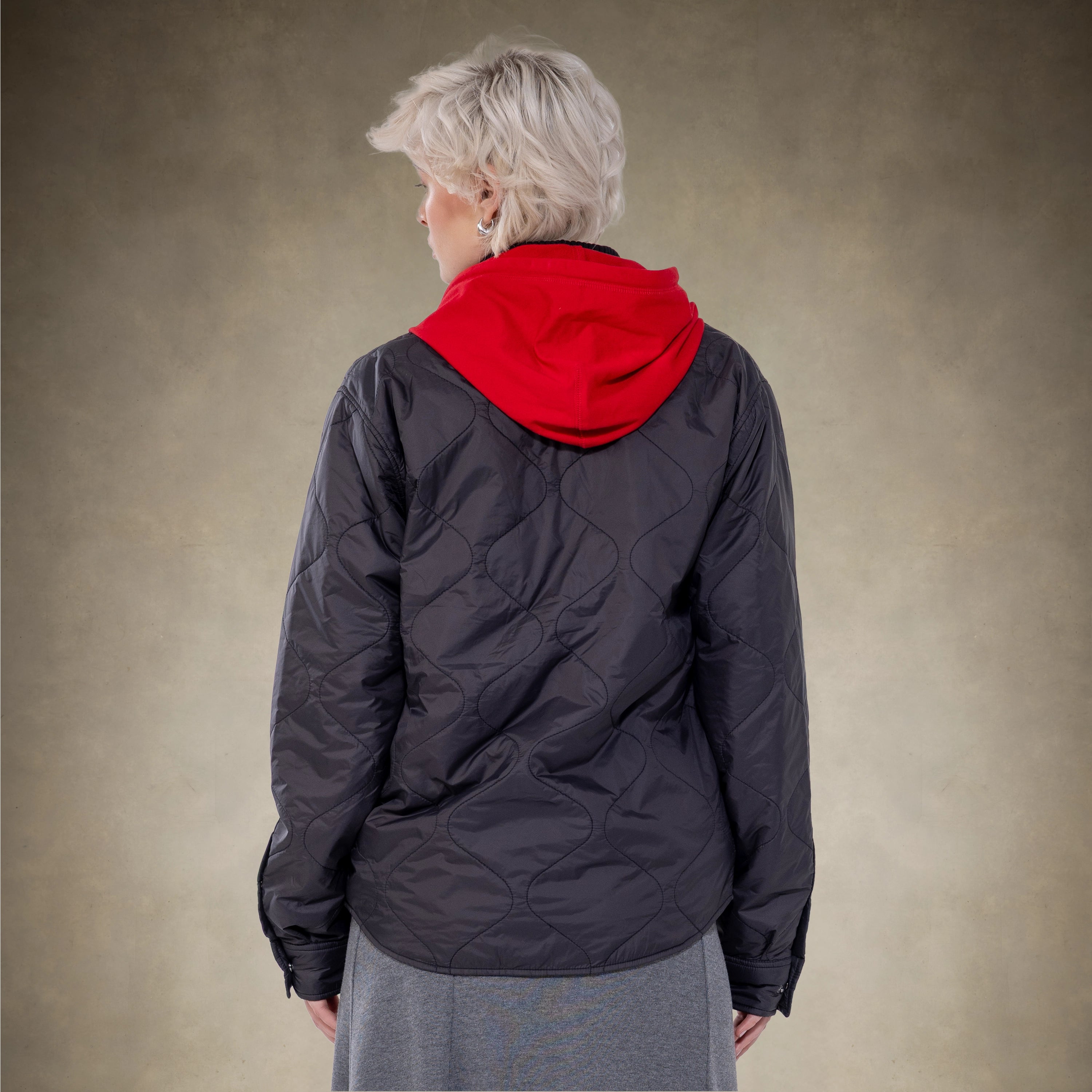 Women's Oversized Quilted Shirt Jacket