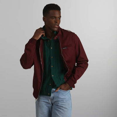 Men's Classic Iconic Racer Jacket Men's Iconic Jacket Members Only | Burgundy