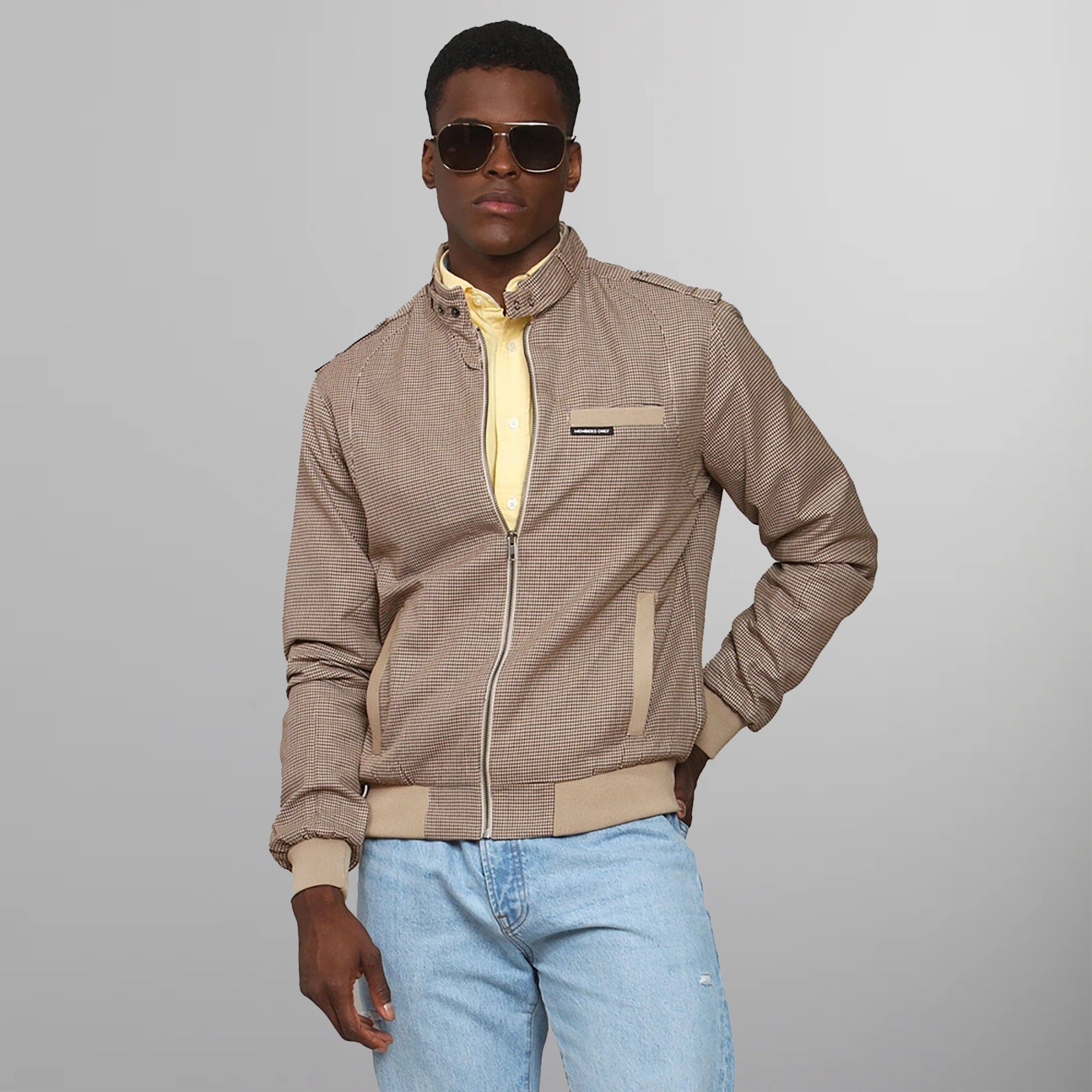 Members only racer jacket grey deals