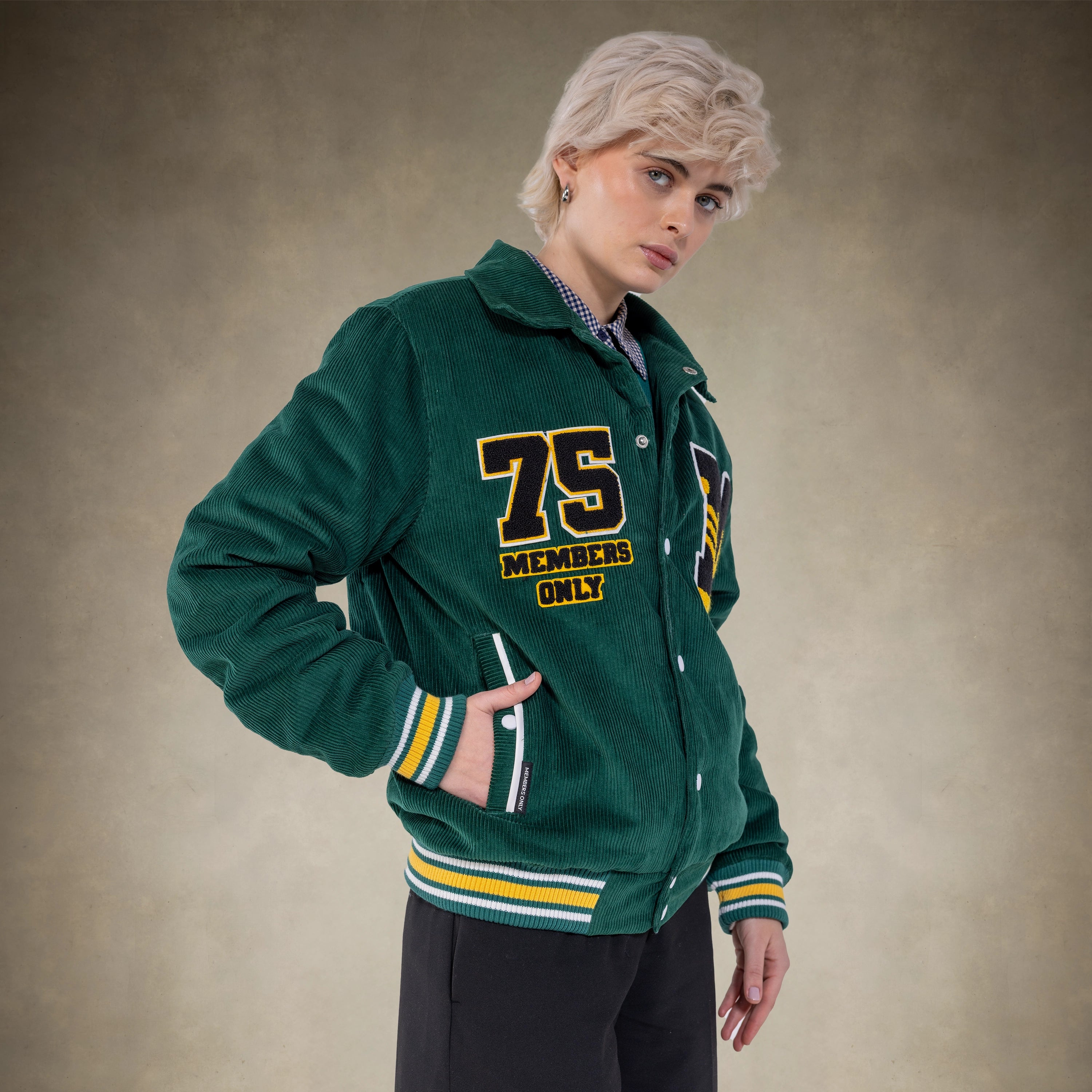 Women's Corduroy Varsity Jacket