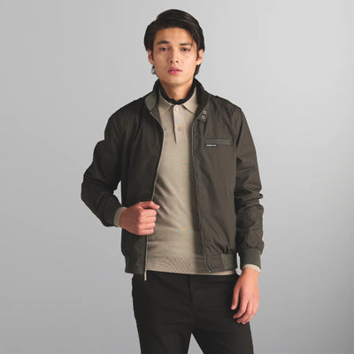 Men's Classic Iconic Racer Jacket Men's Iconic Jacket Members Only | Dark Green