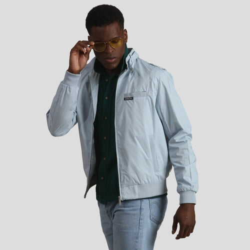 Men's Classic Iconic Racer Jacket (Slim Fit) Men's Iconic Jacket Members Only Dusty Sky Small 