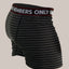 Men's 3 Pack Poly Spandex Athletic Stripe Boxer Briefs - BLACK GREY STRIPE Briefs Members Only 