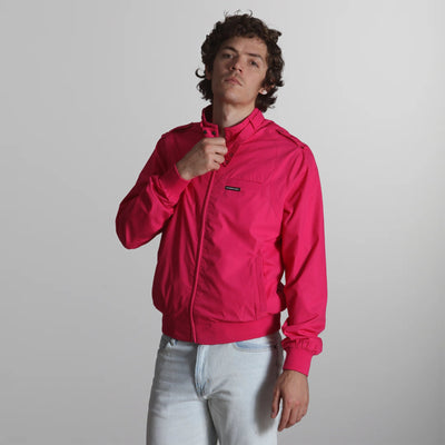 Men's Classic Iconic Racer Jacket Men's Iconic Jacket Members Only | Hot Pink