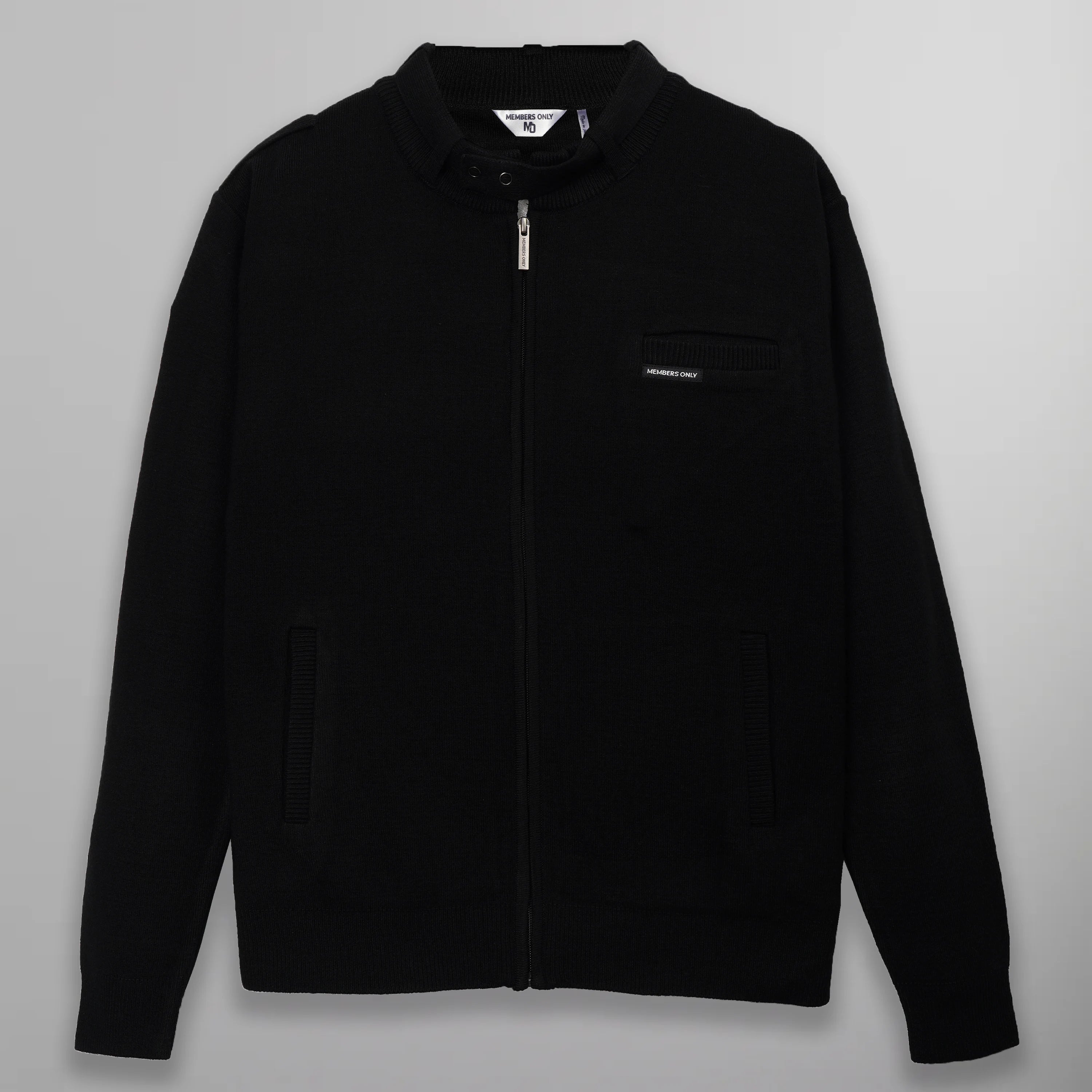 Men's Iconic Racer Sweater Members Only Black Small 