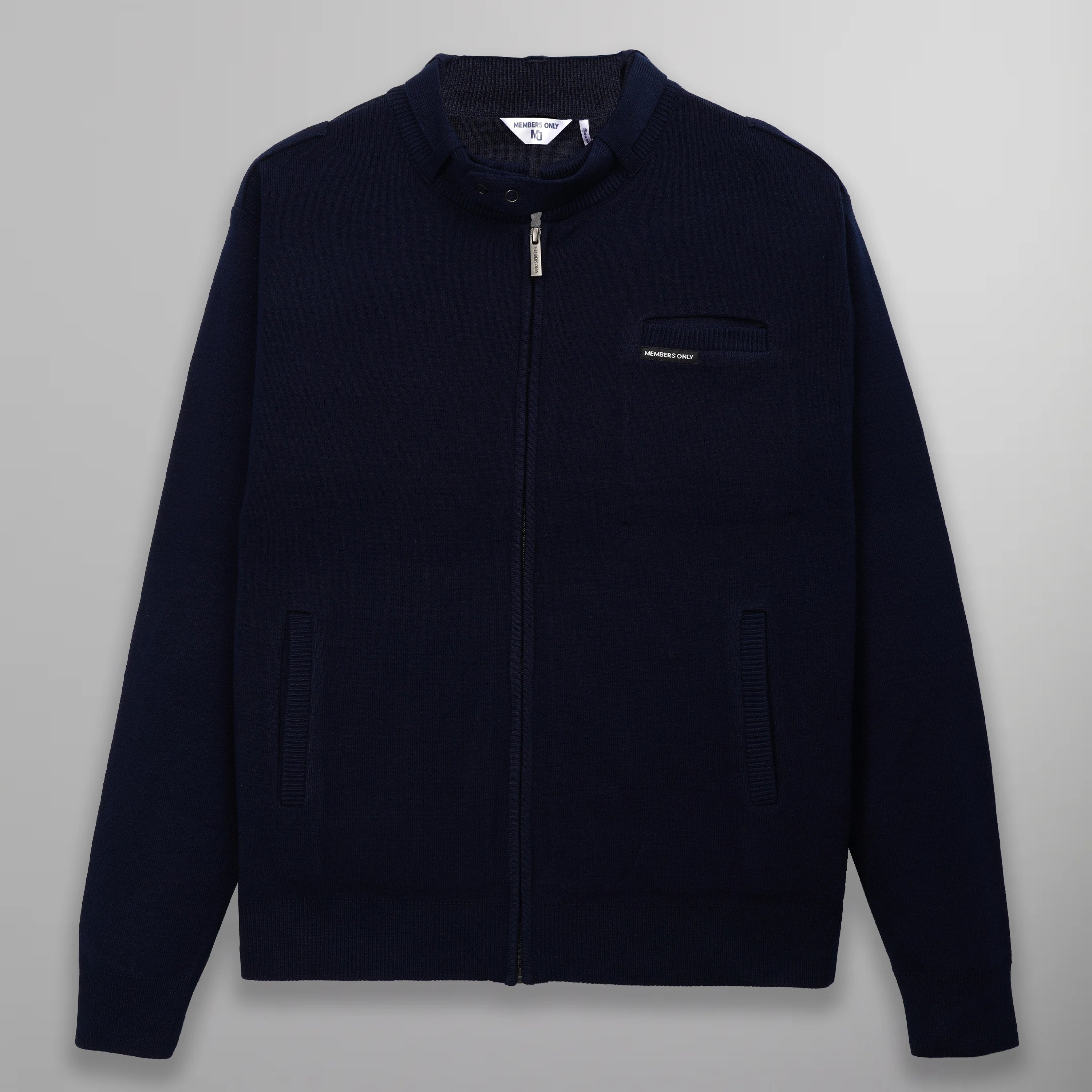 Men's Iconic Racer Sweater Members Only Navy Small 