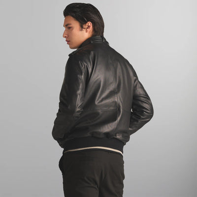 Men's Lambskin Iconic Jacket Men's Iconic Jacket Members Only  | Black