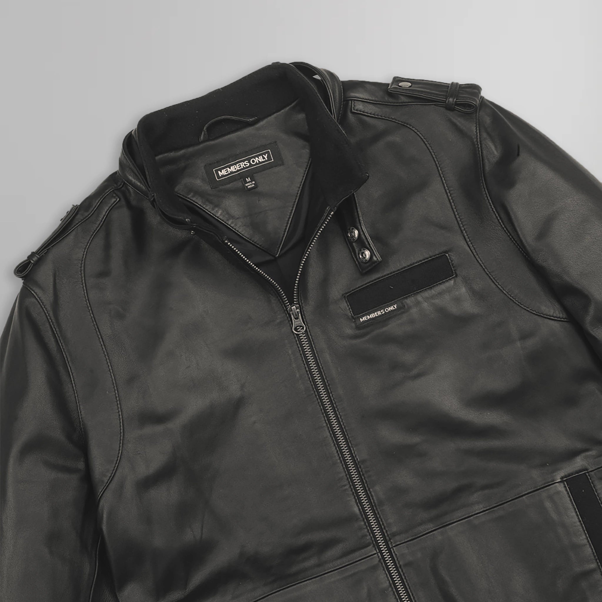 Men's Lambskin Iconic Jacket Men's Iconic Jacket Members Only  | Black