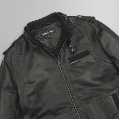 Men's Lambskin Iconic Jacket Men's Iconic Jacket Members Only  | Black