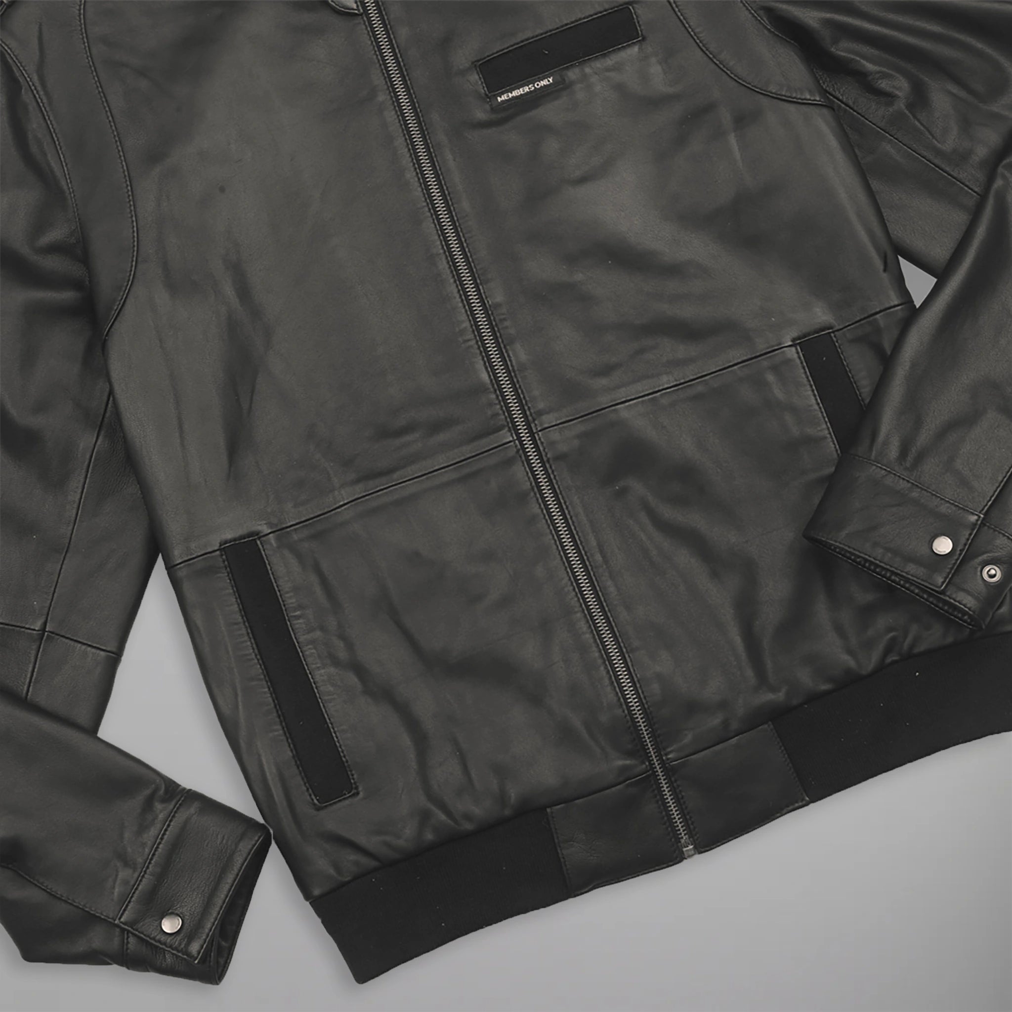 Men's Lambskin Iconic Jacket Men's Iconic Jacket Members Only  | Black