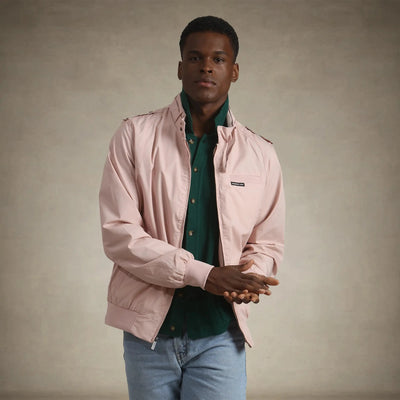 men's members only jacket 80s style light pink