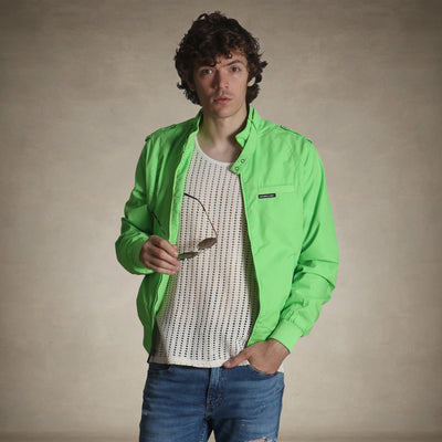 Men's Classic Iconic Racer Jacket Men's Iconic Jacket Members Only® Lime Green X-Small 