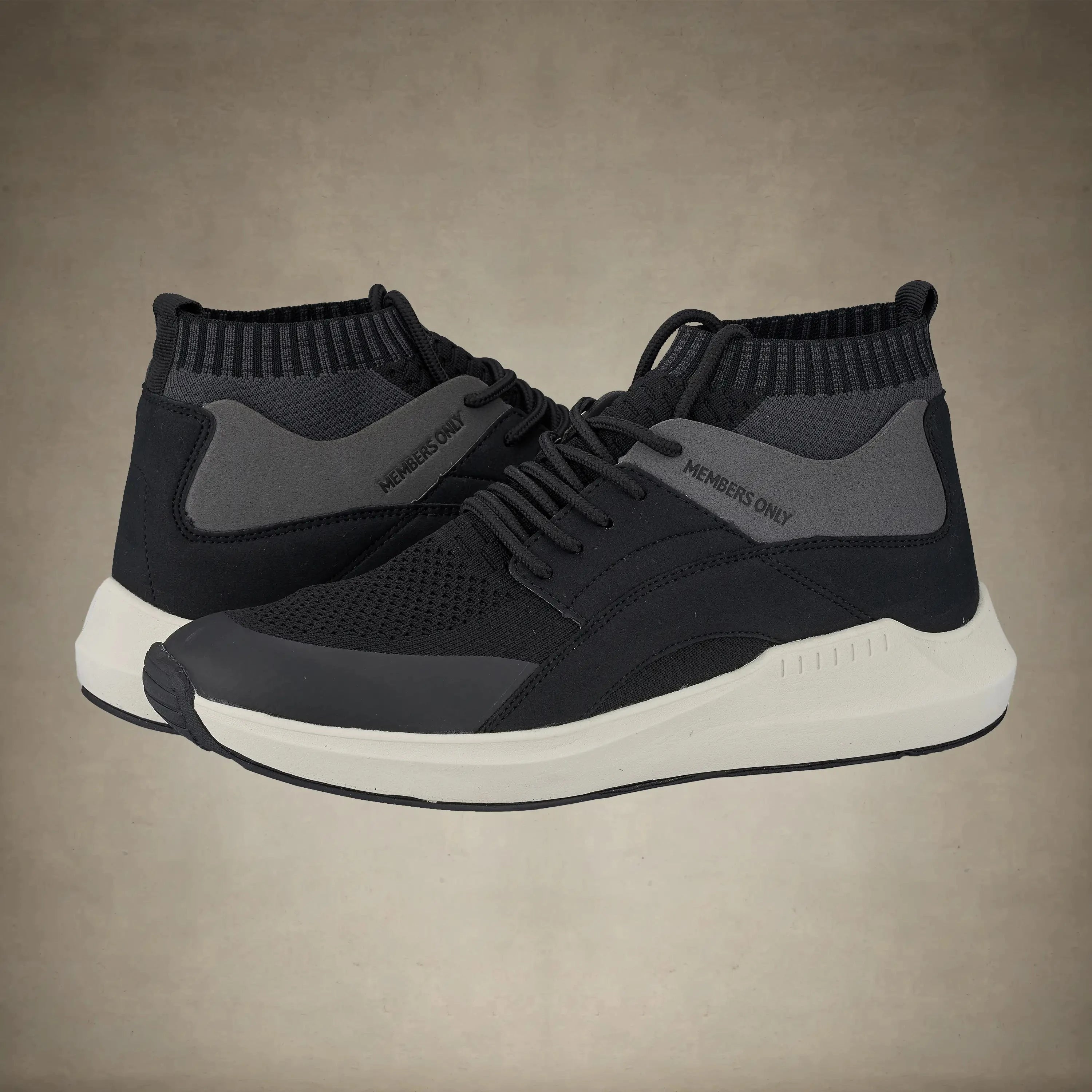 Men's Knit Sock Mesh Fashion Sneaker - FINAL SALE Men's Sneaker Members Only® Black 10 