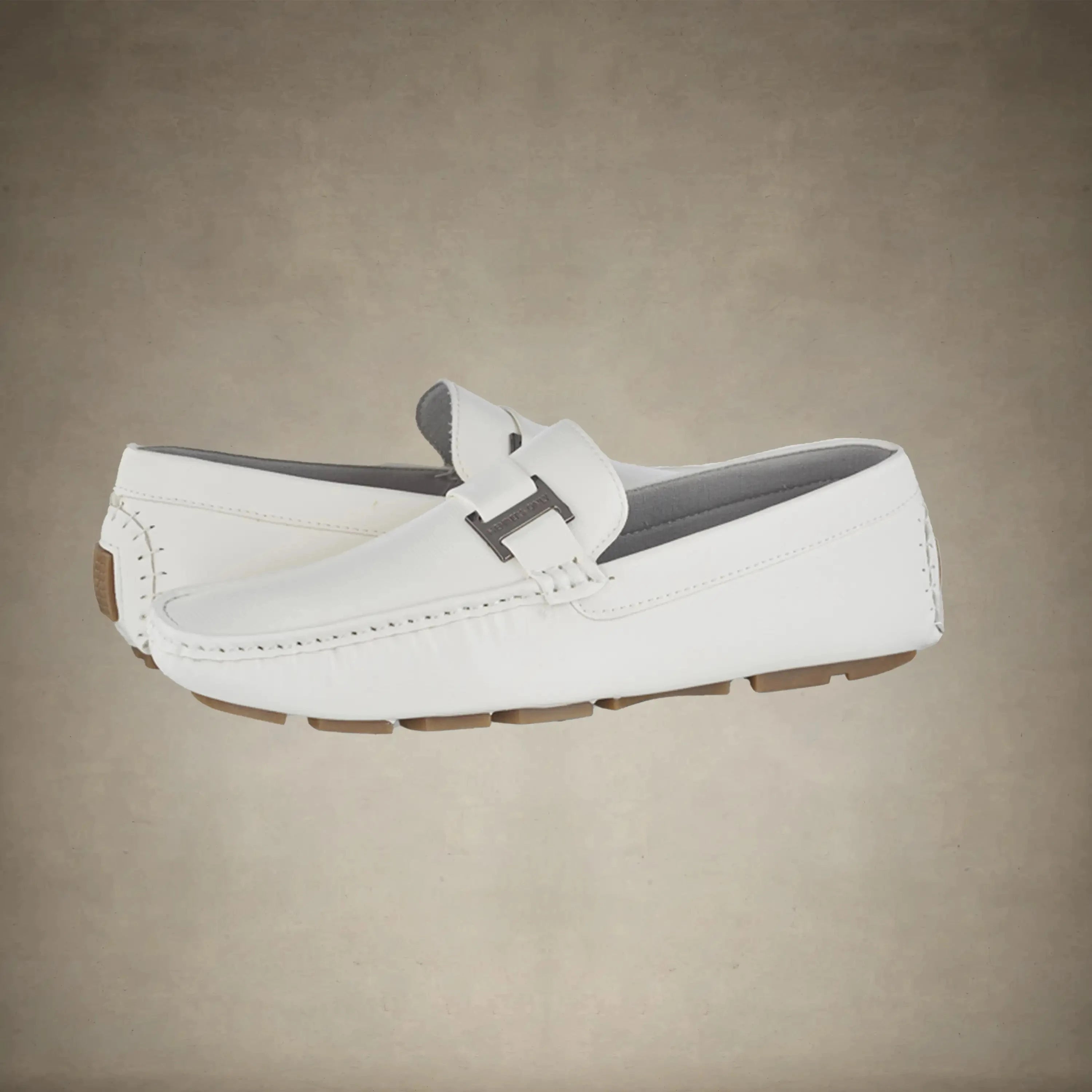 Men's Faux Leather Driving Shoes - FINAL SALE Members Only® White 8 