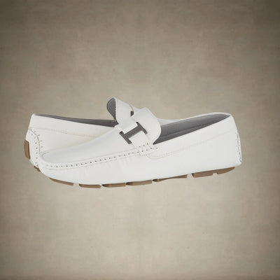 Men's Faux Leather Driving Shoes - FINAL SALE Members Only® White 8 