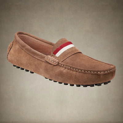 Men's Suede Leather Driving Shoes - FINAL SALE Members Only® Tan 11 
