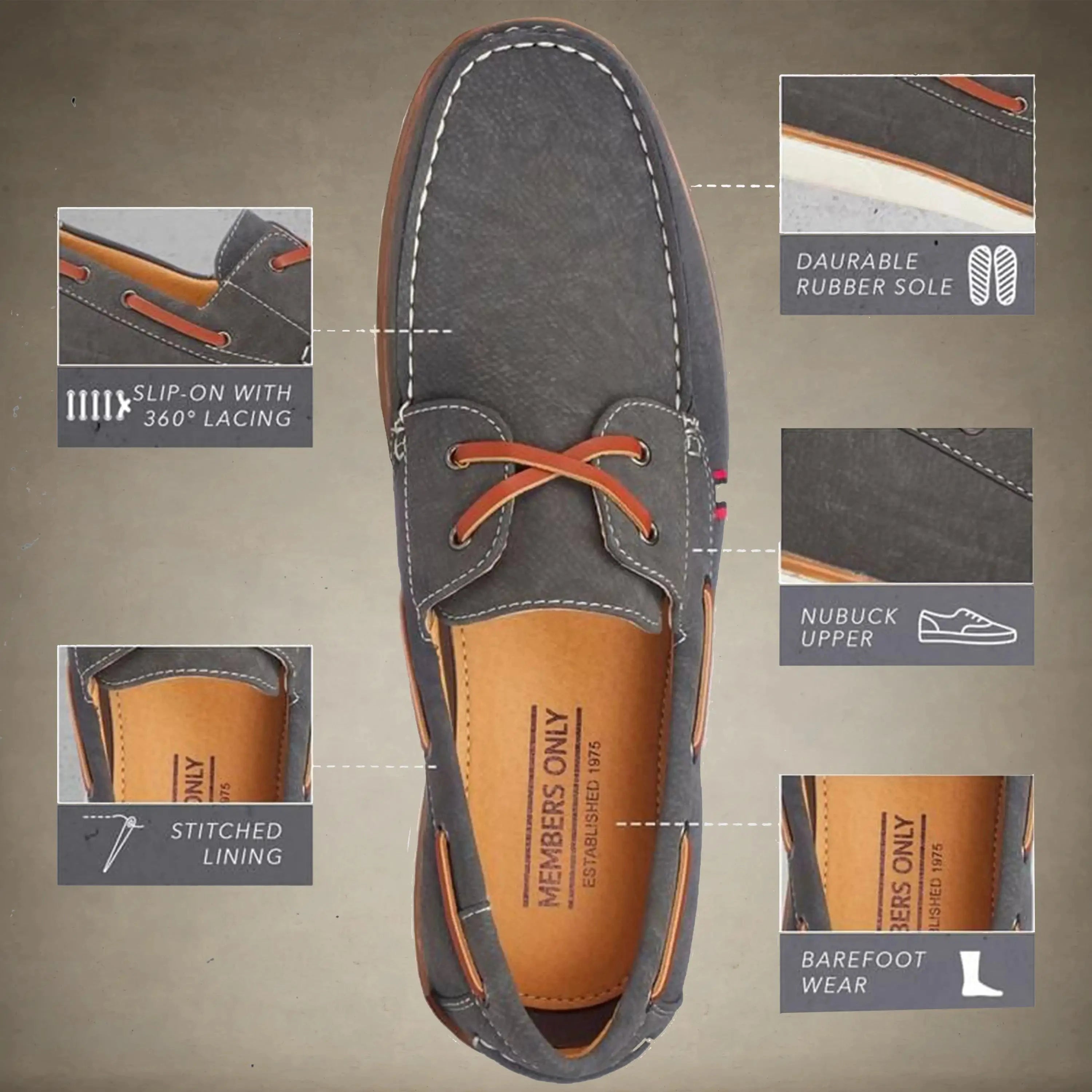 Men's Deck Boat Shoes - FINAL SALE Men's Shoes Members Only® 