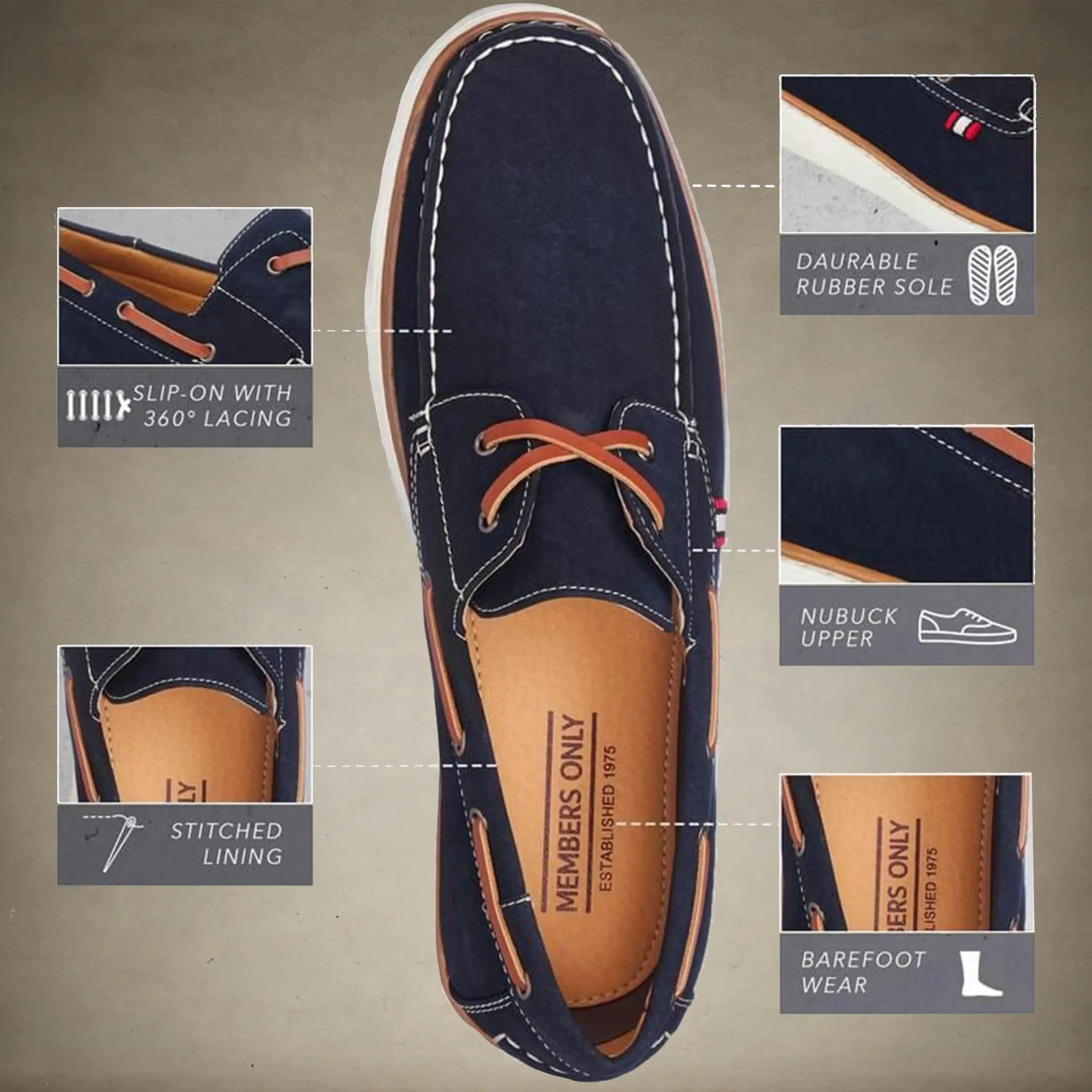Men's Deck Boat Shoes - FINAL SALE Men's Shoes Members Only® 
