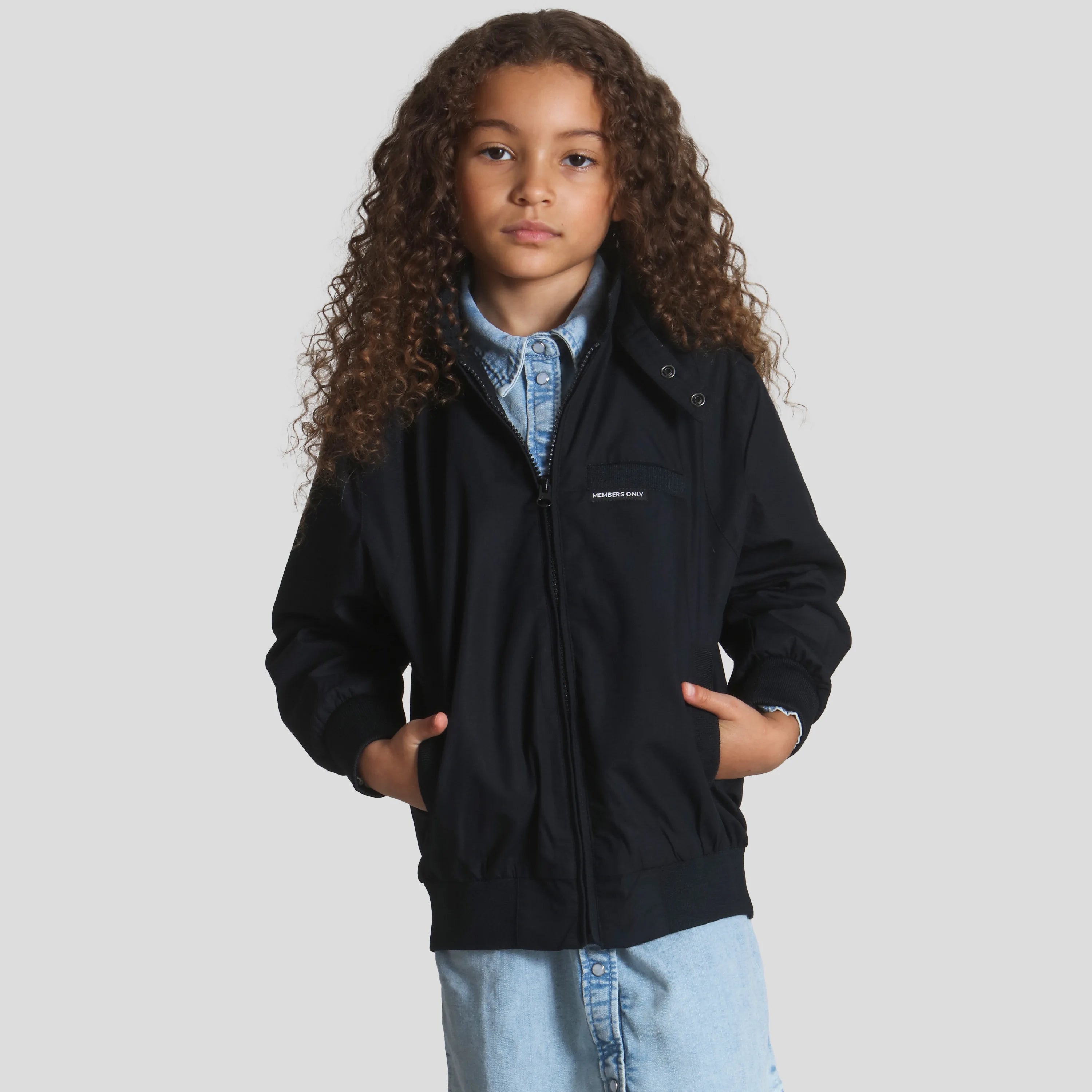 Girl's Iconic Racer Jacket Kid's Jacket Members Only Black 2T 