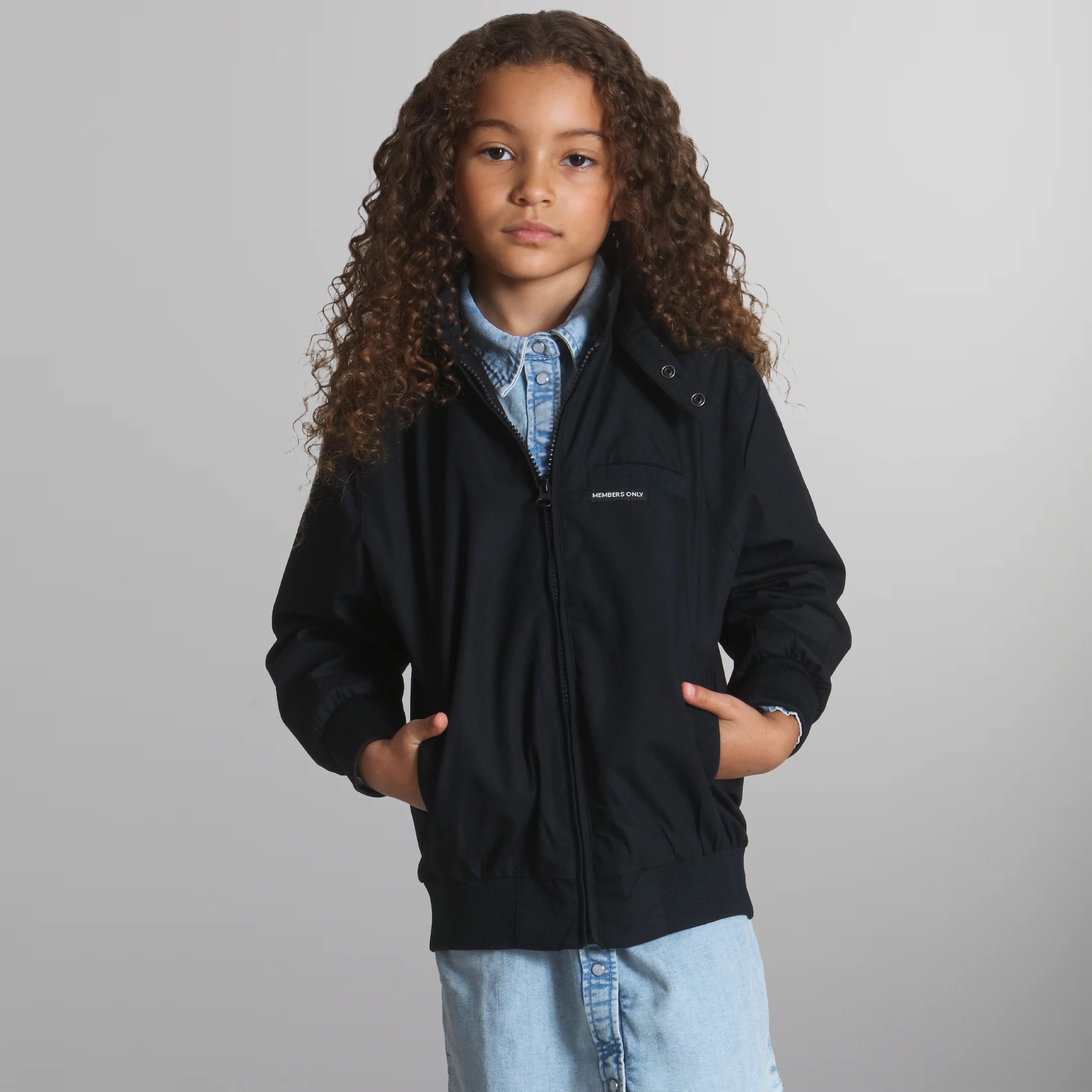 Girl's Iconic Racer Jacket Kid's Jacket Members Only Black 2T 