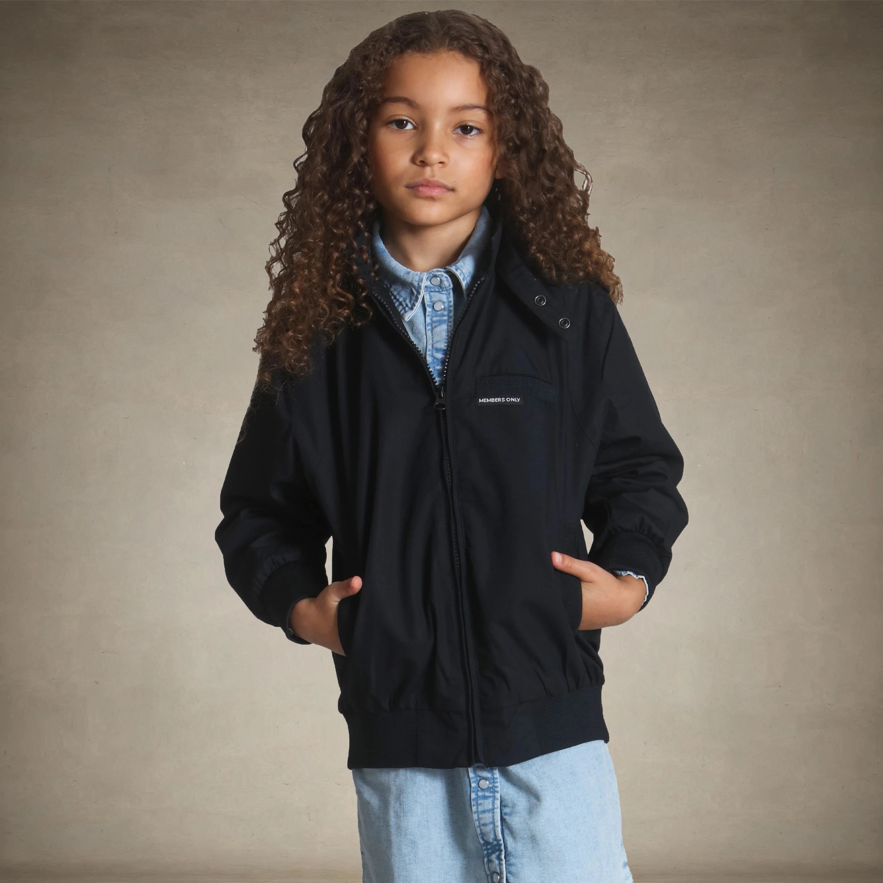 Girl's Iconic Racer Jacket Kid's Jacket Members Only® Black 2T 