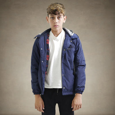 Boy's Coach Jacket with Fleece Hood - FINASL SALE