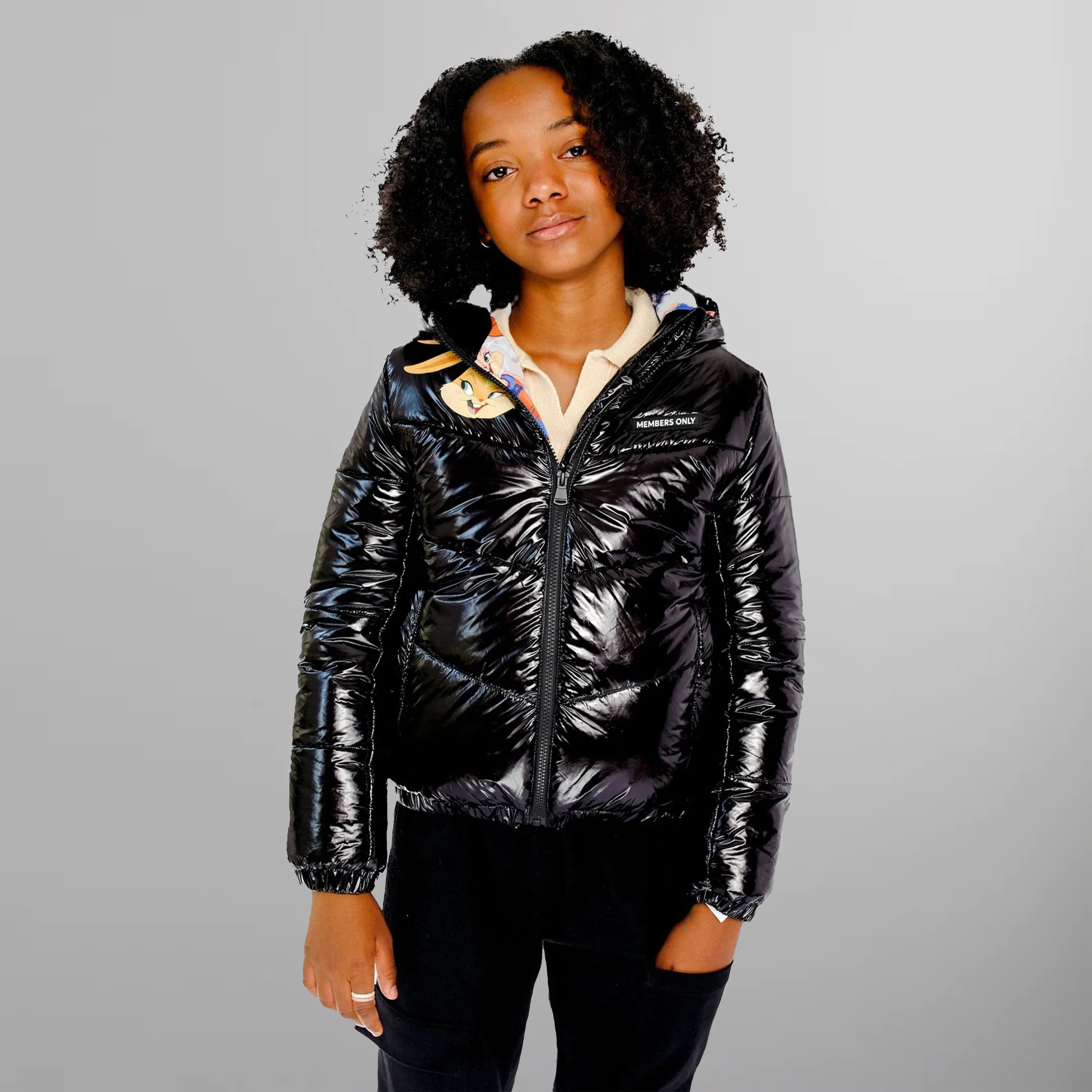 Girl s Puffer Print Jacket