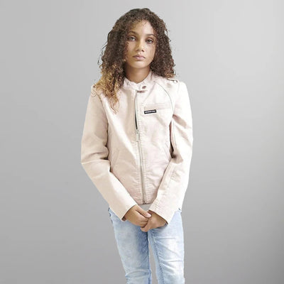 Girl's Iconic Moto Faux Suede Jacket - FINAL SALE Girl's Jacket Members Only Blush 4 