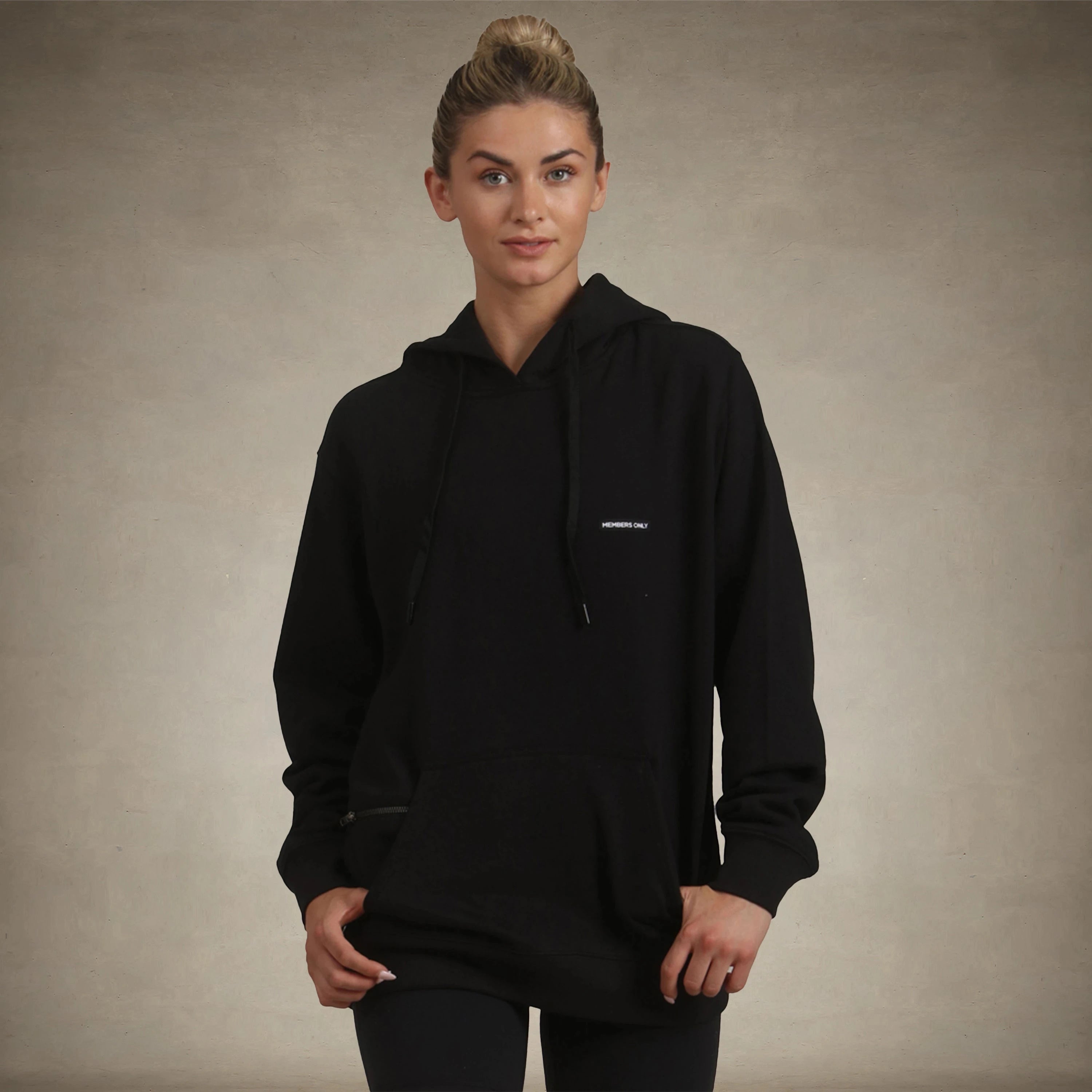 Women's Logan Oversized Hooded Sweatshirt Women's hoodies & sweatshirts Members Only® Black Small 