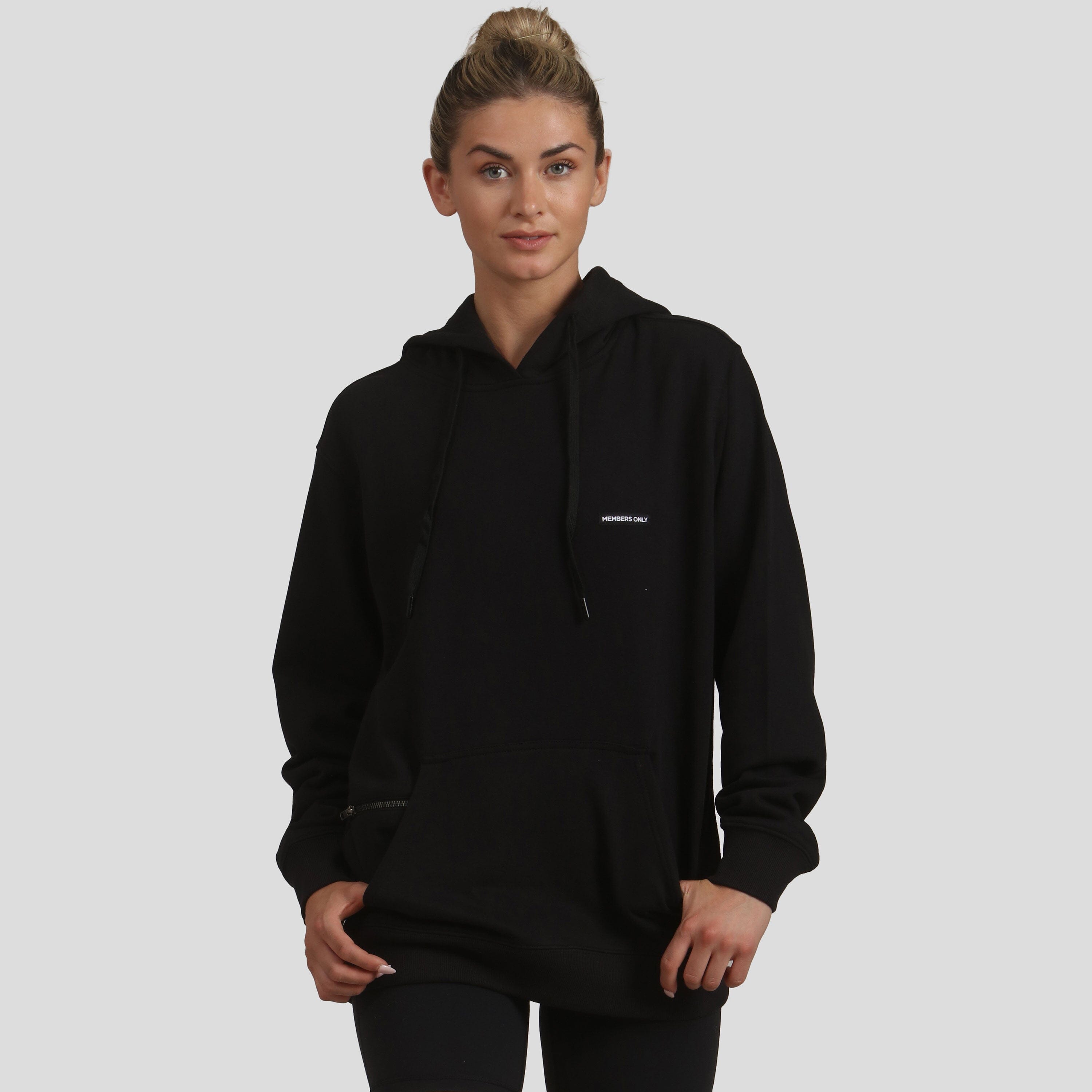 Women's Logan Oversized Hooded Sweatshirt Women's hoodies & sweatshirts Members Only Black Small 